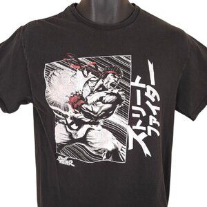 Ryu Street Fighter T Shirt Mens Size Medium Black Capcom Japanese Fighting Game